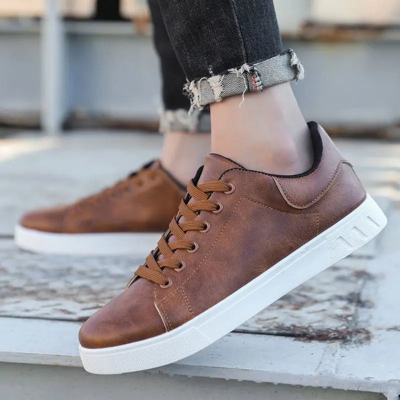Lace-up Flat Shoes Men's Fashion Casual Shoes AURABAGS SHOP