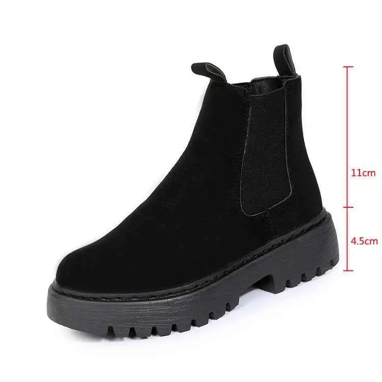 Women's Fashion Ankle Boots – Classic PU Leather Martin Boots with Casual Style AURABAGS SHOP