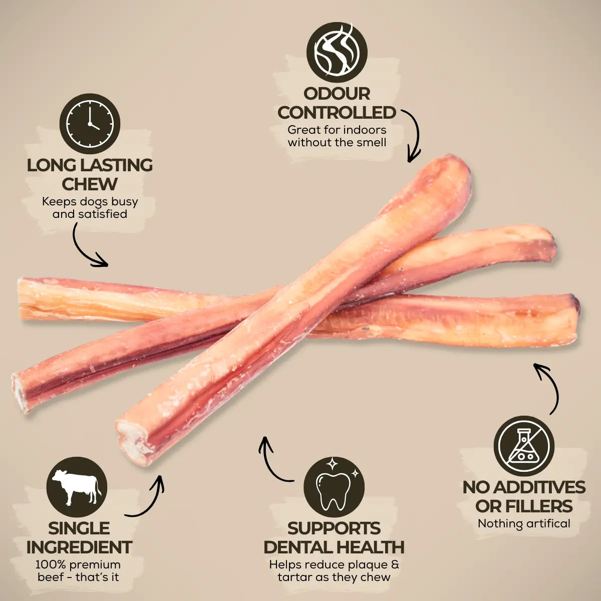 12 Inch Jumbo Bully Stick Bully Bunches