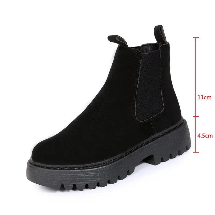Women's Fashion Ankle Boots – Classic PU Leather Martin Boots with Casual Style AURABAGS SHOP