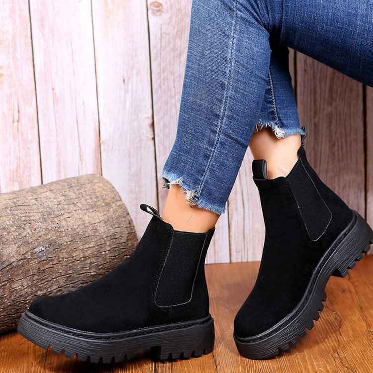 Women's Fashion Ankle Boots – Classic PU Leather Martin Boots with Casual Style AURABAGS SHOP