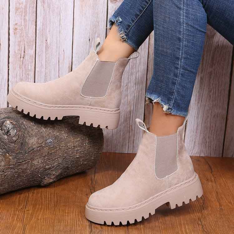 Women's Fashion Ankle Boots – Classic PU Leather Martin Boots with Casual Style AURABAGS SHOP