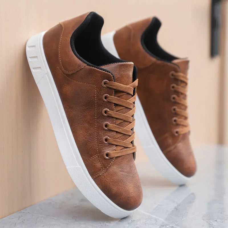 Lace-up Flat Shoes Men's Fashion Casual Shoes AURABAGS SHOP