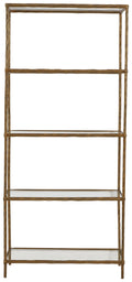 Ryandale - Bookcase - Antique Brass Finish