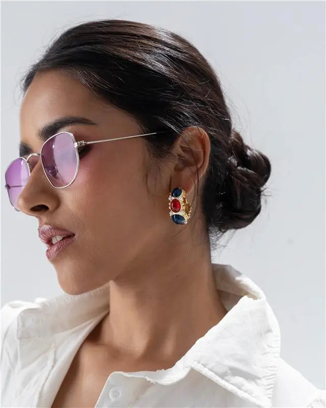 Sahi London Multicolor Hoop Statement Earring Sahi London