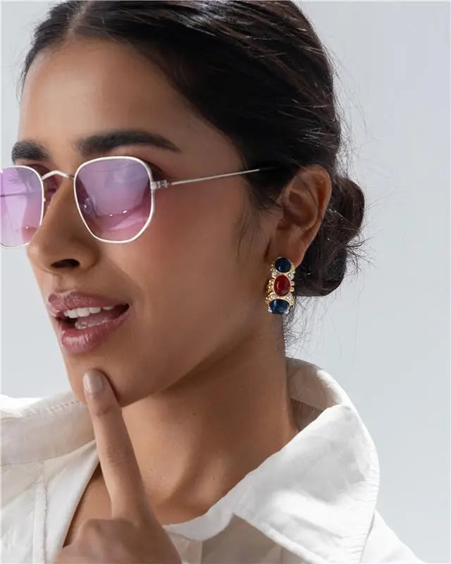 Sahi London Multicolor Hoop Statement Earring Sahi London