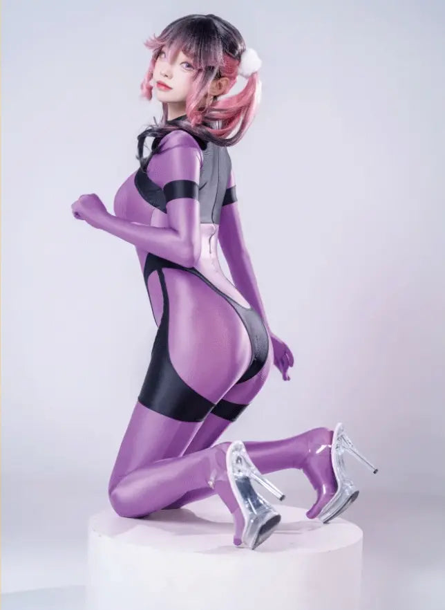 Anime Sci-fi Spandex Swimwear Racing Suit Full Bodysuit Zentai with Crotch Zipper MRJCOS