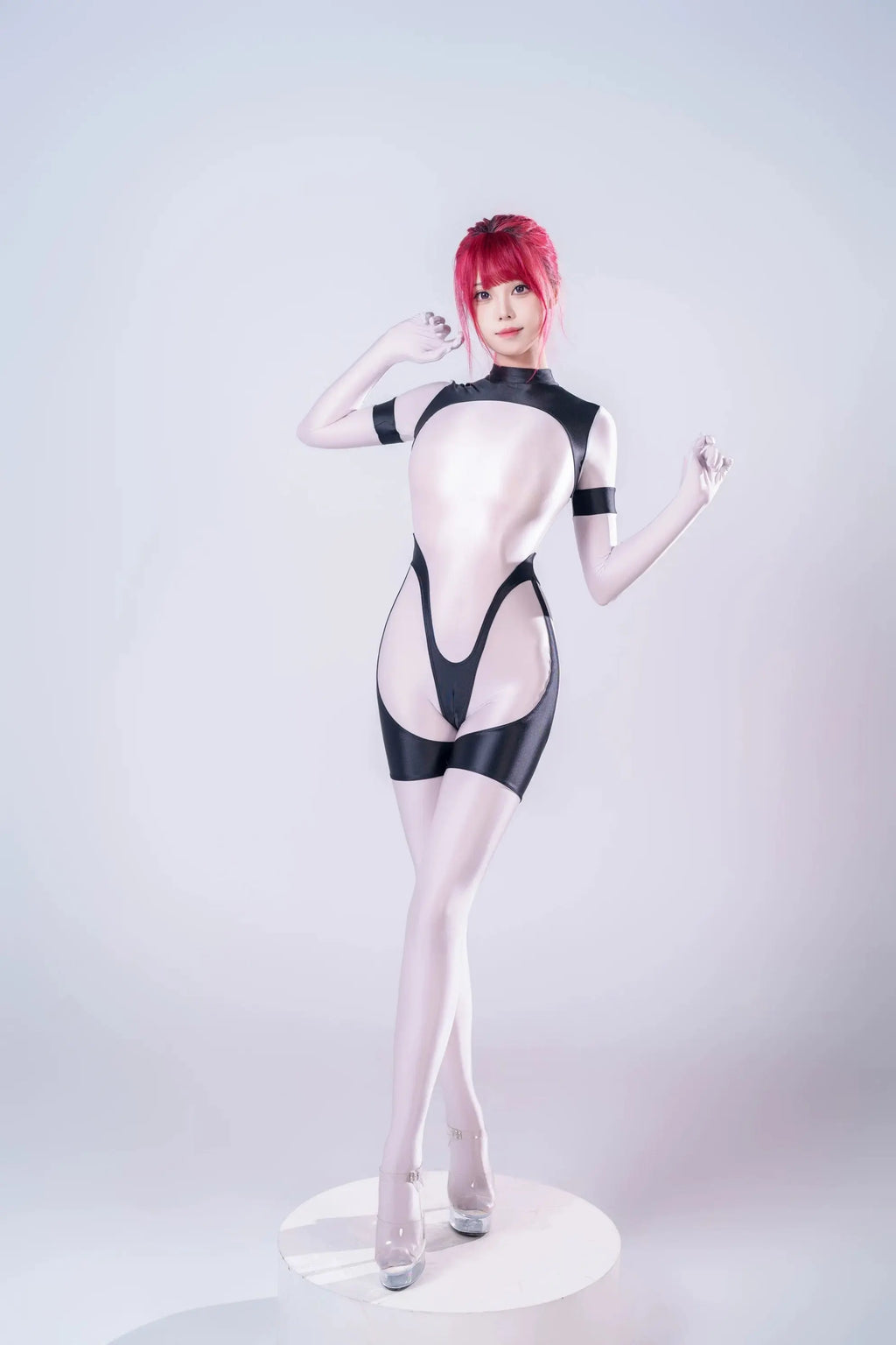 Anime Sci-fi Spandex Swimwear Racing Suit Full Bodysuit Zentai with Crotch Zipper MRJCOS