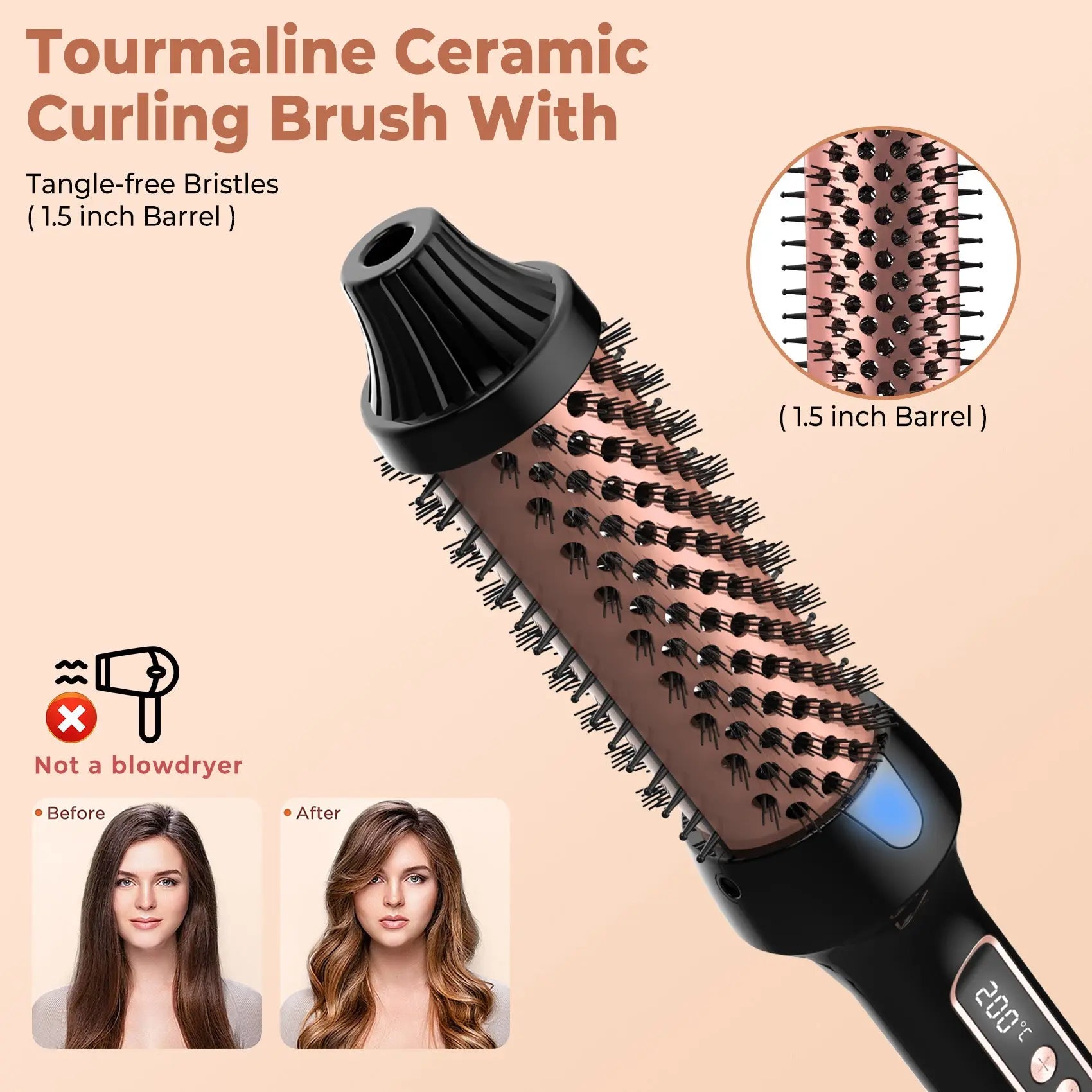 Brosse coiffante métropolitaine, bigoudi ionique 3 en 1, lisseur avec baguette électrique anti-brûlure, fer à friser, outils de coiffure Ma boutique