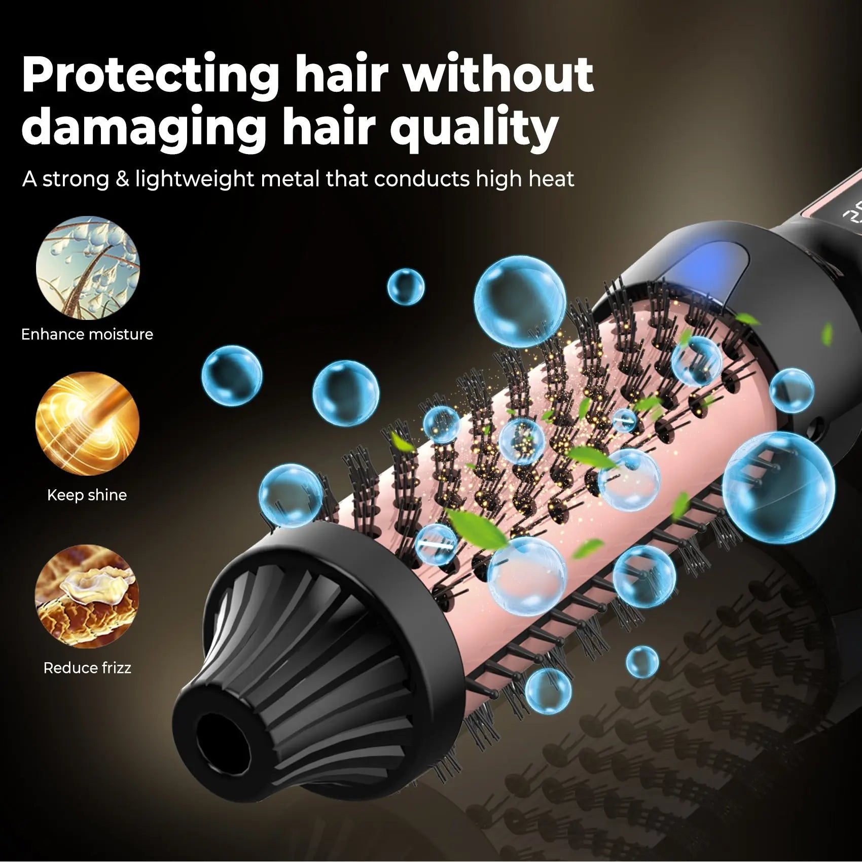 Brosse coiffante métropolitaine, bigoudi ionique 3 en 1, lisseur avec baguette électrique anti-brûlure, fer à friser, outils de coiffure Ma boutique