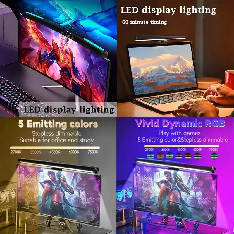 Moniteur Led barre lumineuse lampes d'ordinateur lampe de lecture écran suspendu lampe de bureau moniteur à gradation continue pour chambre salle d'étude Ma boutique