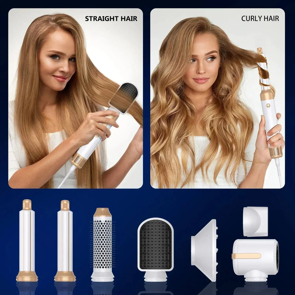 Sèche-cheveux 7 en 1, brosse sans balais, haute vitesse, avec diffuseur, sèche-cheveux ionique, peigne de coiffure à Air chaud, bigoudi automatique Ma boutique
