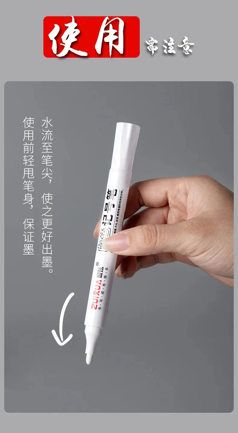 Stylos marqueurs blancs 2.0mm, 1/3/5 pièces, stylo Gel blanc imperméable à l'eau, marqueurs de croquis pour Graffiti, papeterie, fournitures scolaires Ma boutique
