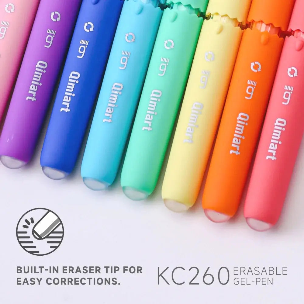 Stylos gel effaçables LANGUO, pointe fine rétractable, fournitures scolaires, couleurs vibrantes, design coquille d'œuf, encre effaçable Ma boutique
