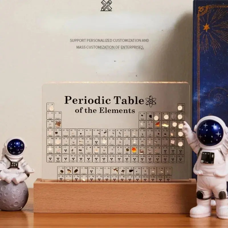 Éléments acryliques Table périodique Mendeleev coffre-fort Table périodique Figurine affichage Science ornement chambre décoration accessoires de bureau Ma boutique
