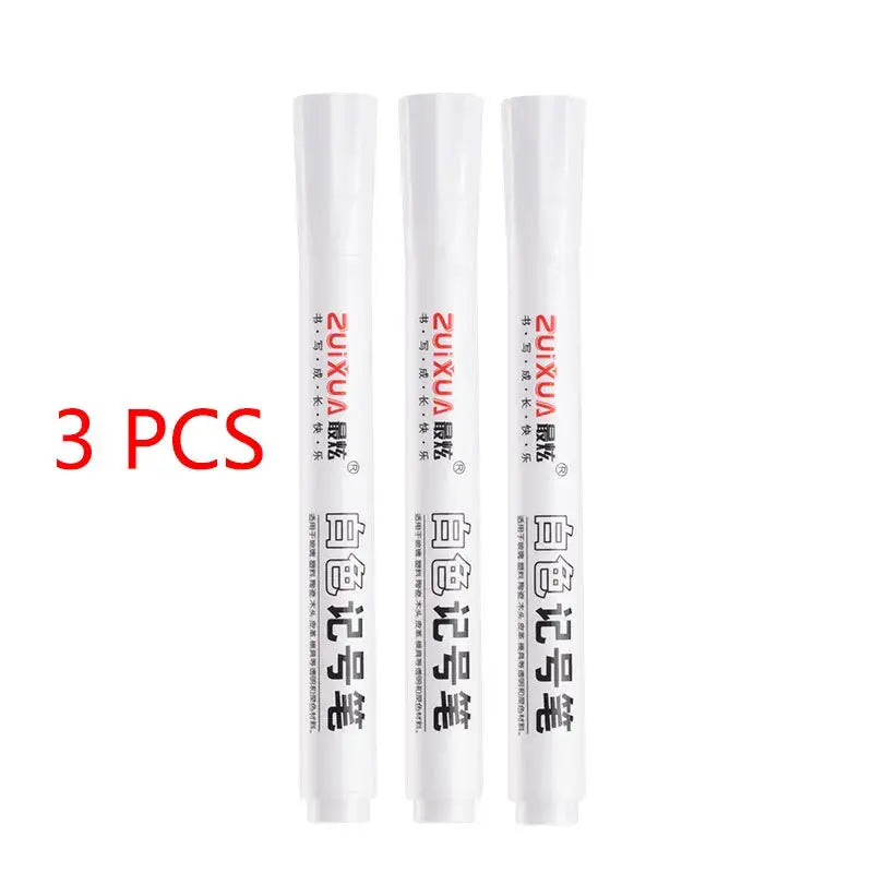 Stylos marqueurs blancs 2.0mm, 1/3/5 pièces, stylo Gel blanc imperméable à l'eau, marqueurs de croquis pour Graffiti, papeterie, fournitures scolaires Ma boutique