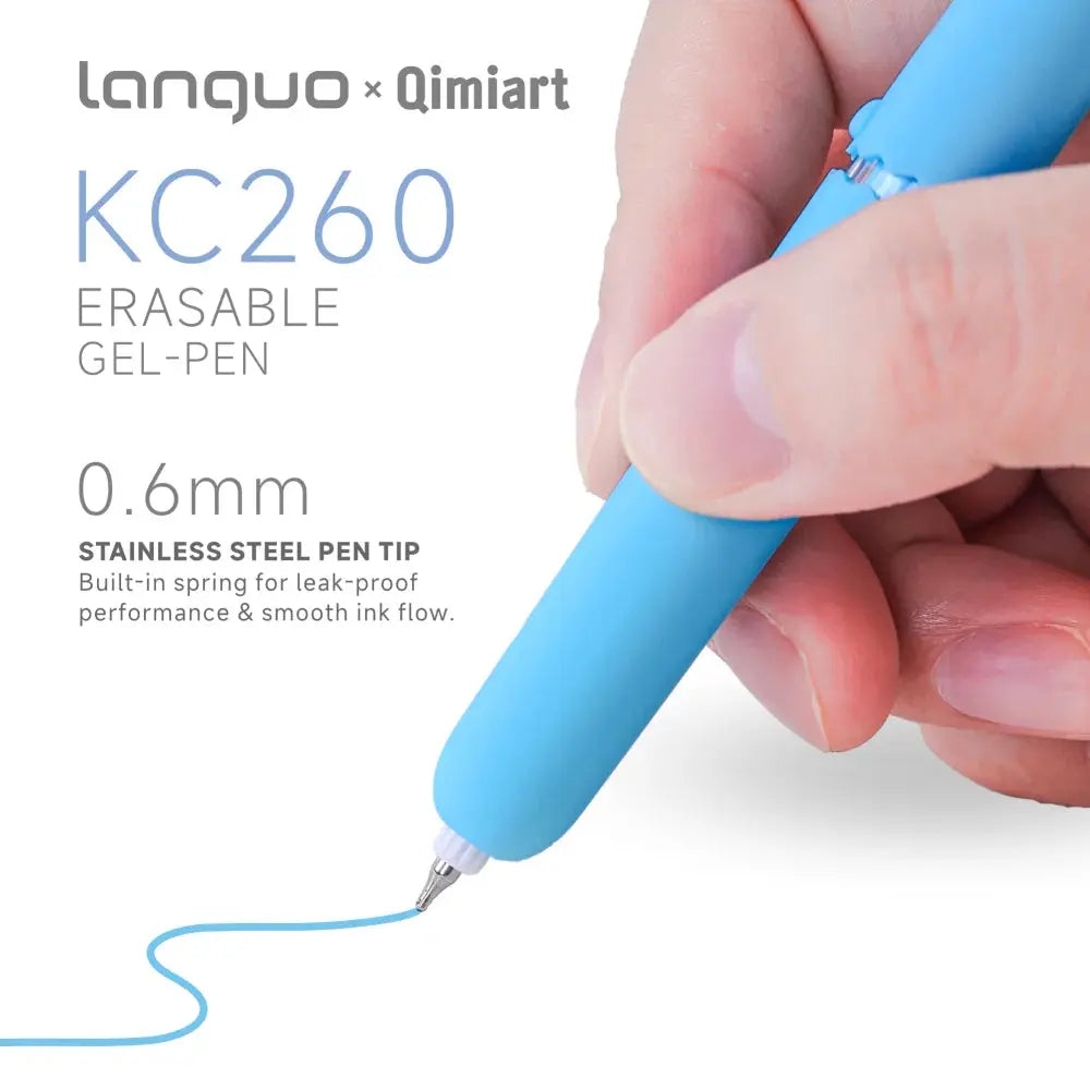 Stylos gel effaçables LANGUO, pointe fine rétractable, fournitures scolaires, couleurs vibrantes, design coquille d'œuf, encre effaçable Ma boutique