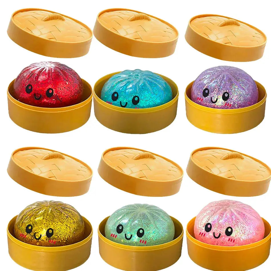 Dumpling Squishy Mysteries, Jouets anti-stress Fidget en forme de dumplings, Accessoires de bureau pour la maison et le bureau, Cadeau de fête, Mystery Dumpling Squishy Ma boutique