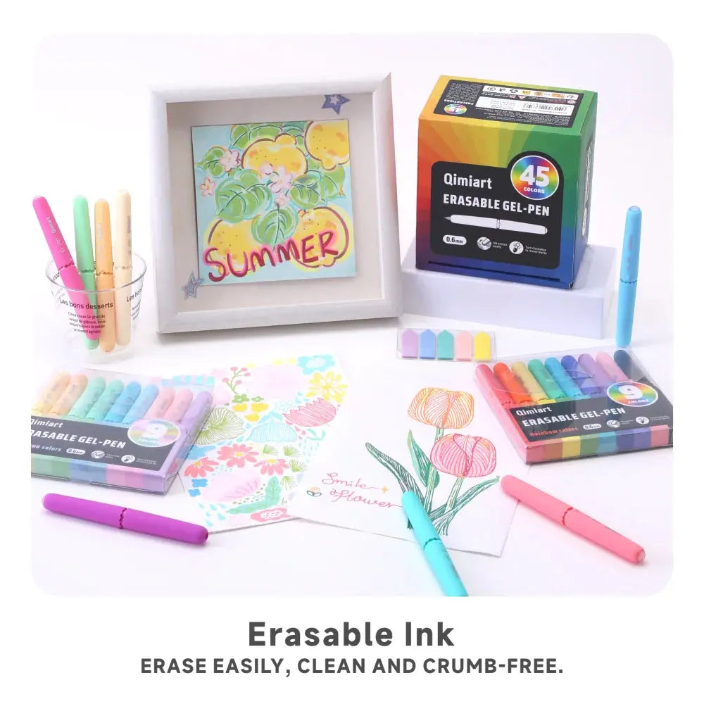 Stylos gel effaçables LANGUO, pointe fine rétractable, fournitures scolaires, couleurs vibrantes, design coquille d'œuf, encre effaçable Ma boutique
