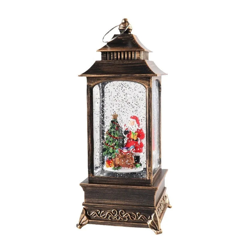 Lanterne de Noël LED | Boule de cristal flocon de neige