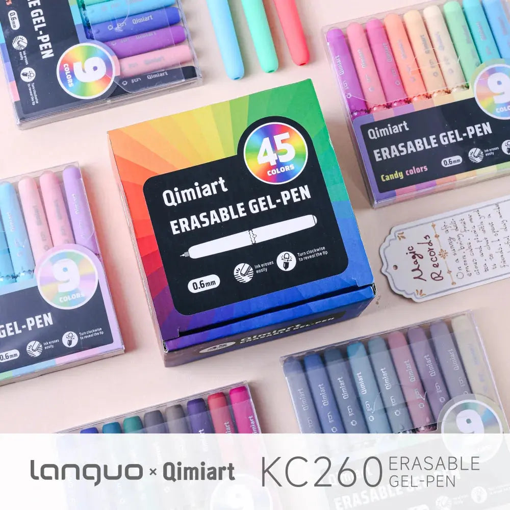 Stylos gel effaçables LANGUO, pointe fine rétractable, fournitures scolaires, couleurs vibrantes, design coquille d'œuf, encre effaçable Ma boutique
