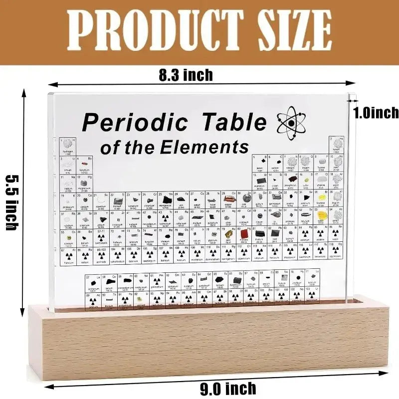 Éléments acryliques Table périodique Mendeleev coffre-fort Table périodique Figurine affichage Science ornement chambre décoration accessoires de bureau Ma boutique
