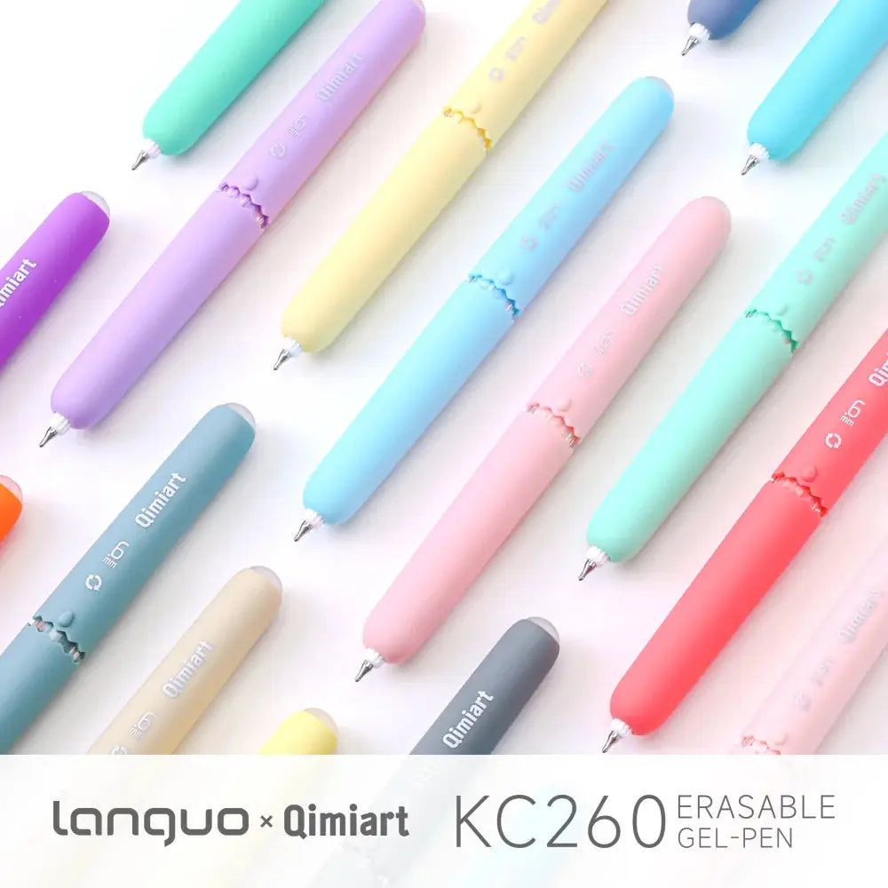Stylos gel effaçables LANGUO, pointe fine rétractable, fournitures scolaires, couleurs vibrantes, design coquille d'œuf, encre effaçable Ma boutique