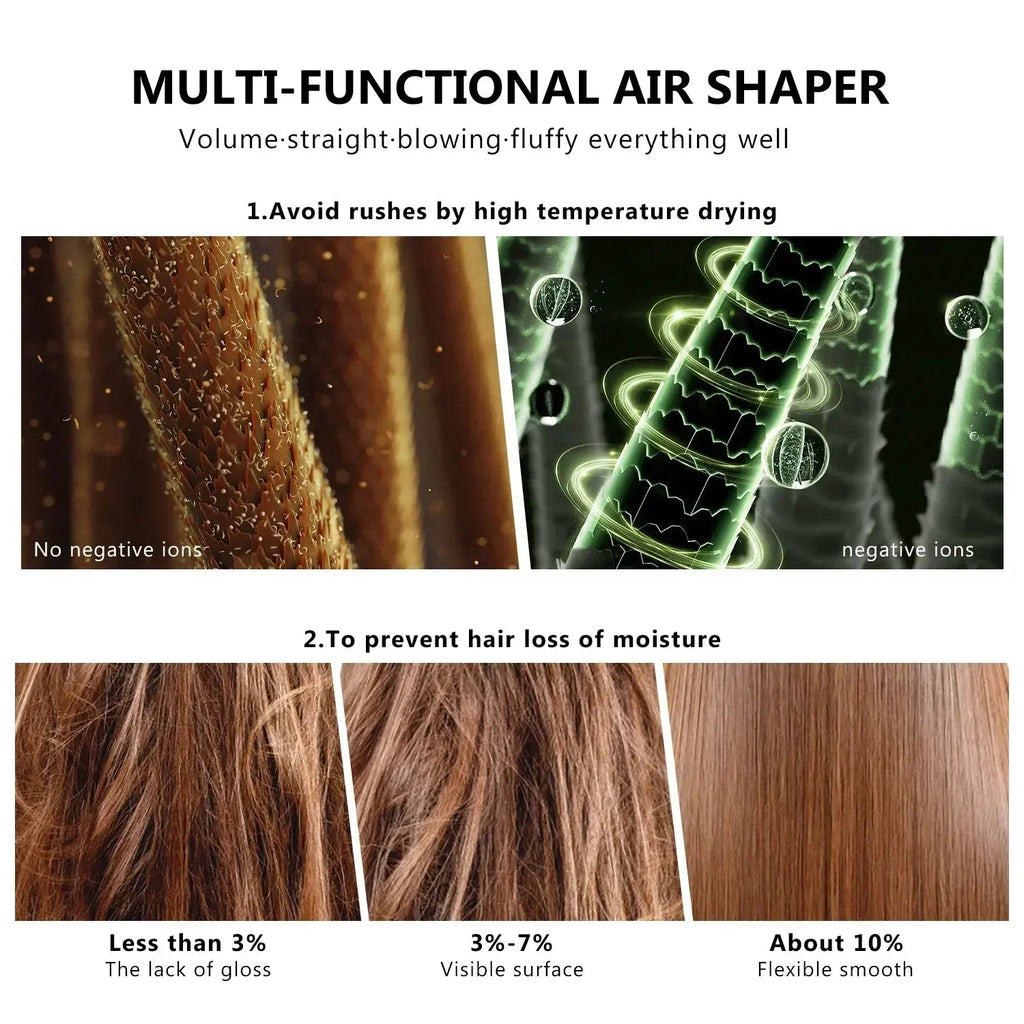 Sèche-cheveux 7 en 1, brosse sans balais, haute vitesse, avec diffuseur, sèche-cheveux ionique, peigne de coiffure à Air chaud, bigoudi automatique Ma boutique