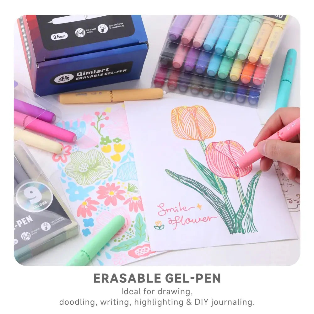 Stylos gel effaçables LANGUO, pointe fine rétractable, fournitures scolaires, couleurs vibrantes, design coquille d'œuf, encre effaçable Ma boutique