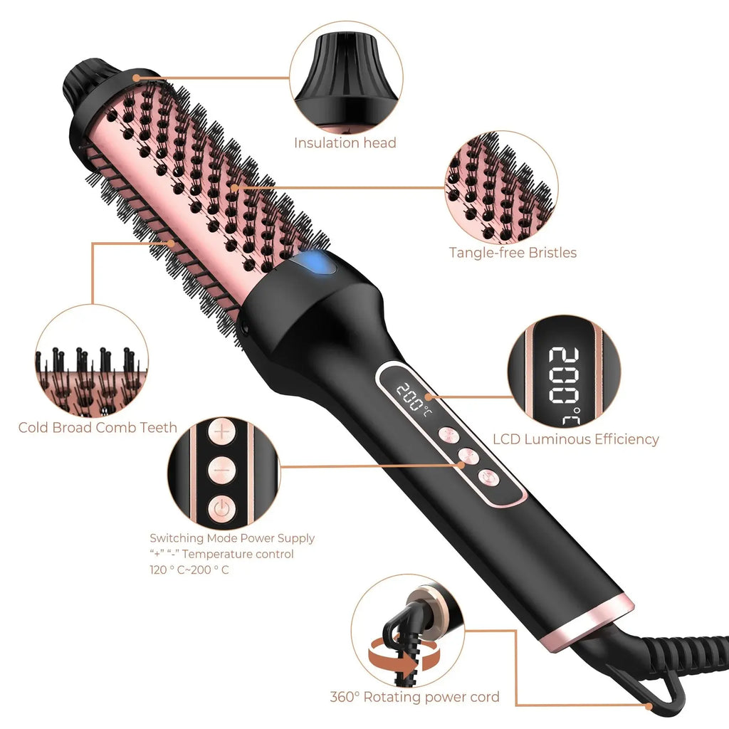 Brosse coiffante métropolitaine, bigoudi ionique 3 en 1, lisseur avec baguette électrique anti-brûlure, fer à friser, outils de coiffure Ma boutique
