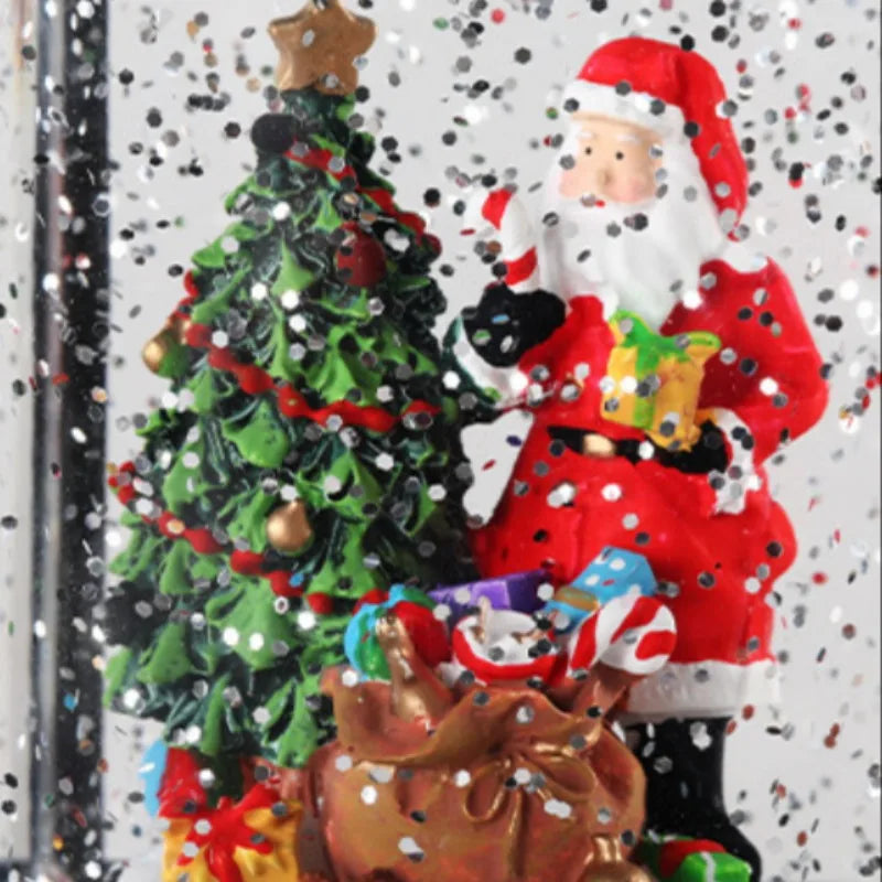 Lanterne de Noël LED | Boule de cristal flocon de neige
