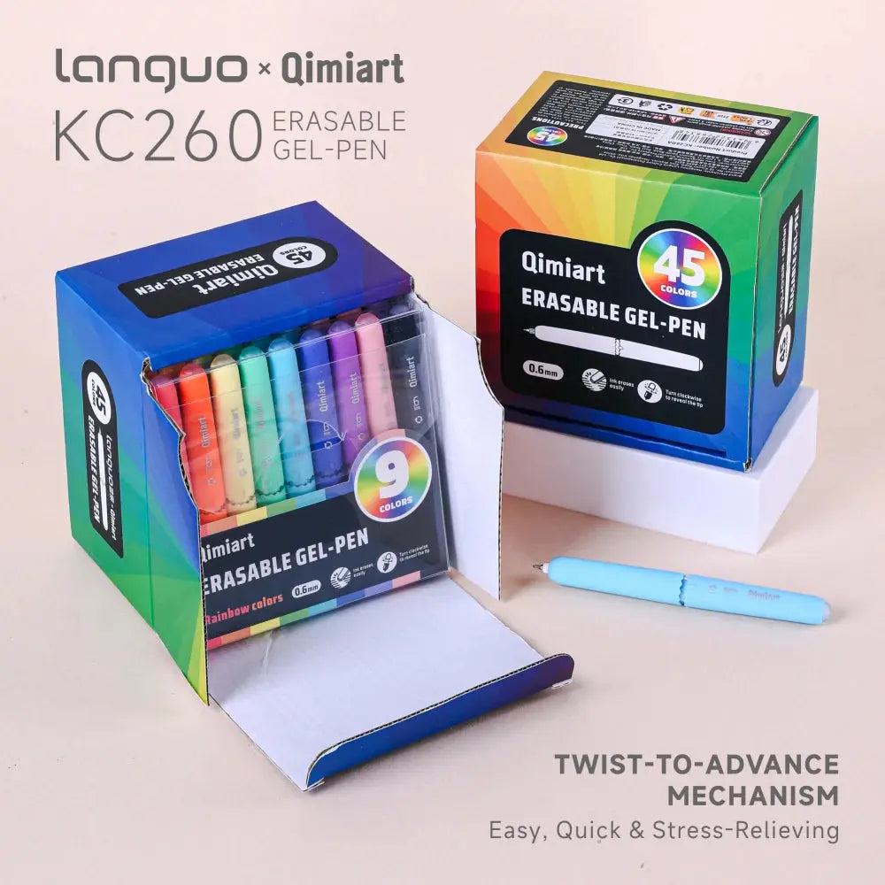Stylos gel effaçables LANGUO, pointe fine rétractable, fournitures scolaires, couleurs vibrantes, design coquille d'œuf, encre effaçable Ma boutique