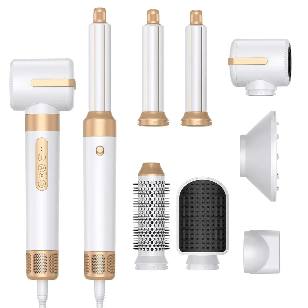 Sèche-cheveux 7 en 1, brosse sans balais, haute vitesse, avec diffuseur, sèche-cheveux ionique, peigne de coiffure à Air chaud, bigoudi automatique Ma boutique