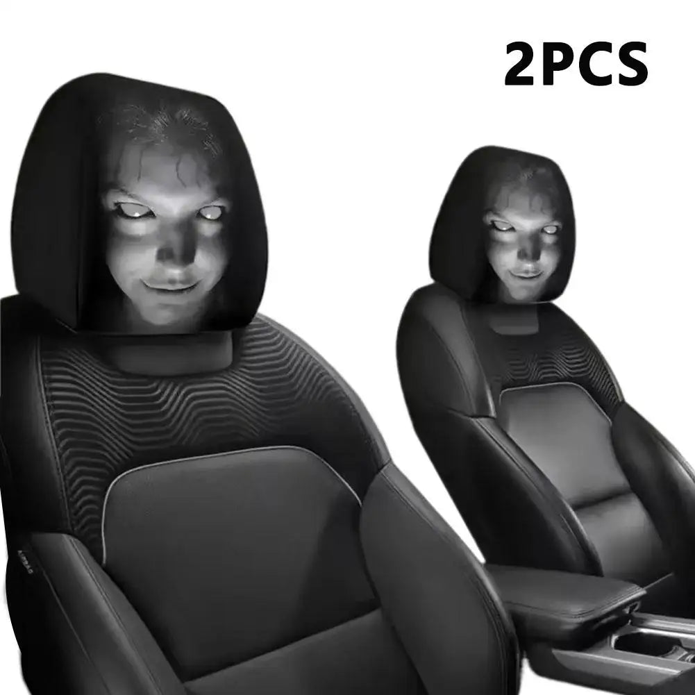 Housses universelles pour appui-tête de voiture, ajustement élastique, thème d'horreur, Design de crâne, drôle, ludique, toutes les Occasions, protecteurs de siège, accessoires de voiture