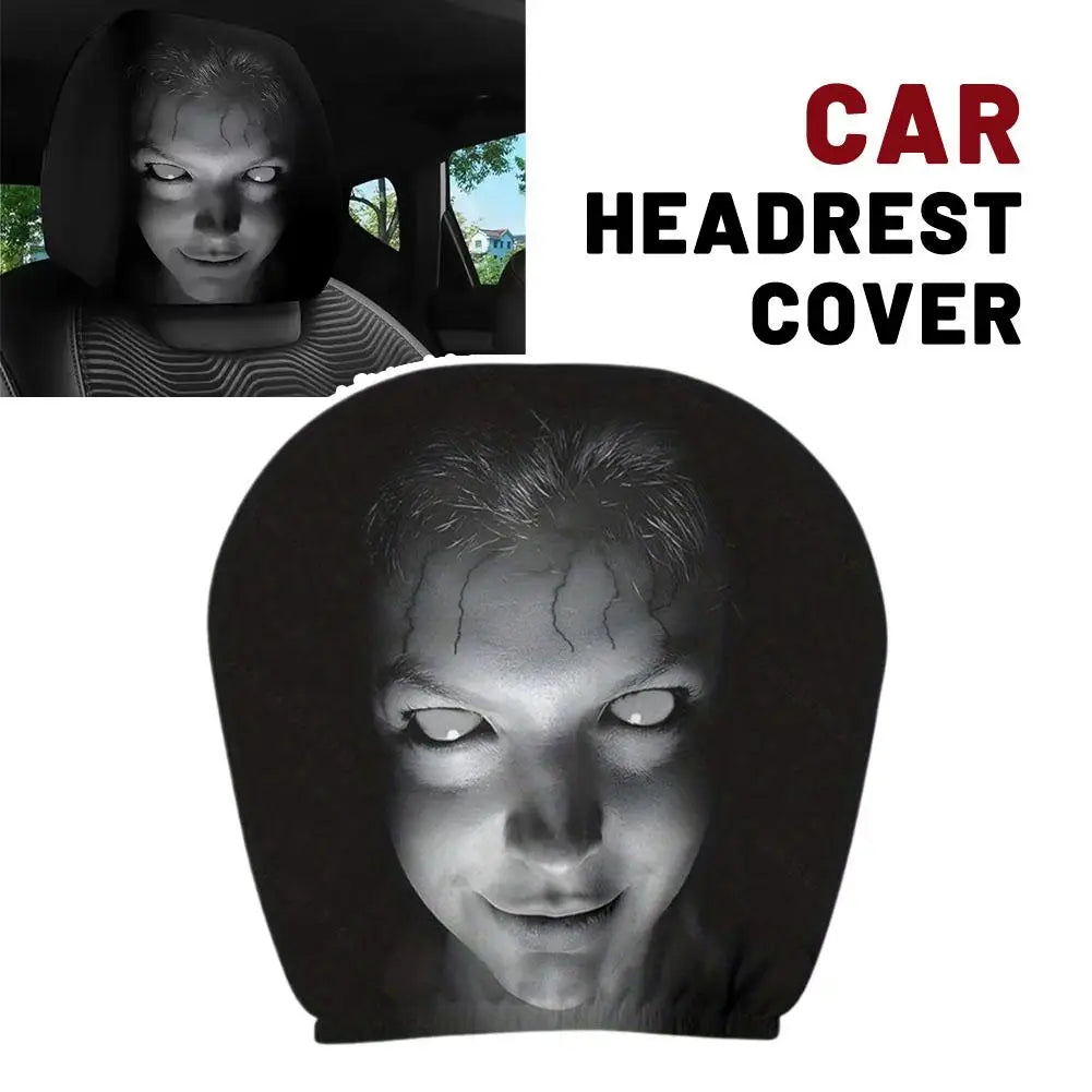Housses universelles pour appui-tête de voiture, ajustement élastique, thème d'horreur, Design de crâne, drôle, ludique, toutes les Occasions, protecteurs de siège, accessoires de voiture