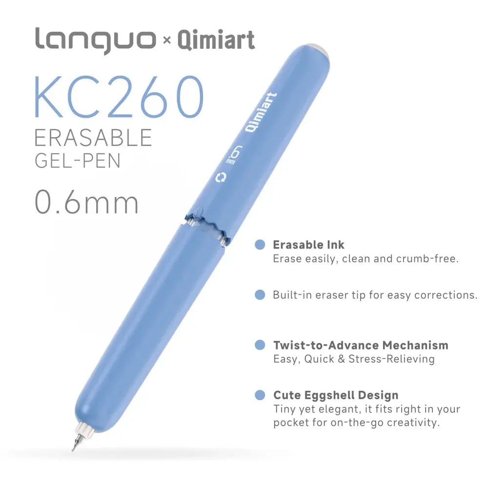 Stylos gel effaçables LANGUO, pointe fine rétractable, fournitures scolaires, couleurs vibrantes, design coquille d'œuf, encre effaçable Ma boutique