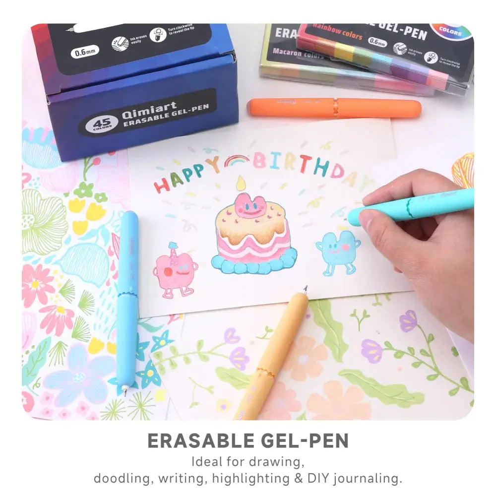 Stylos gel effaçables LANGUO, pointe fine rétractable, fournitures scolaires, couleurs vibrantes, design coquille d'œuf, encre effaçable Ma boutique