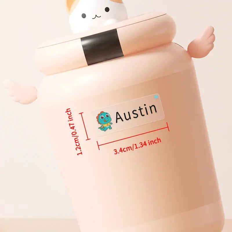Autocollants de nom transparents imperméables personnalisés-étiquettes multilingue personnalisées pour fournitures scolaires pour enfants (hébreu/anglais/espagnol) Ma boutique