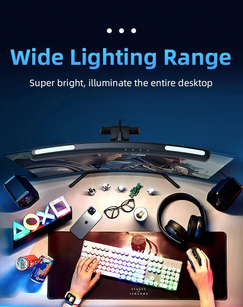 Moniteur Led barre lumineuse lampes d'ordinateur lampe de lecture écran suspendu lampe de bureau moniteur à gradation continue pour chambre salle d'étude Ma boutique