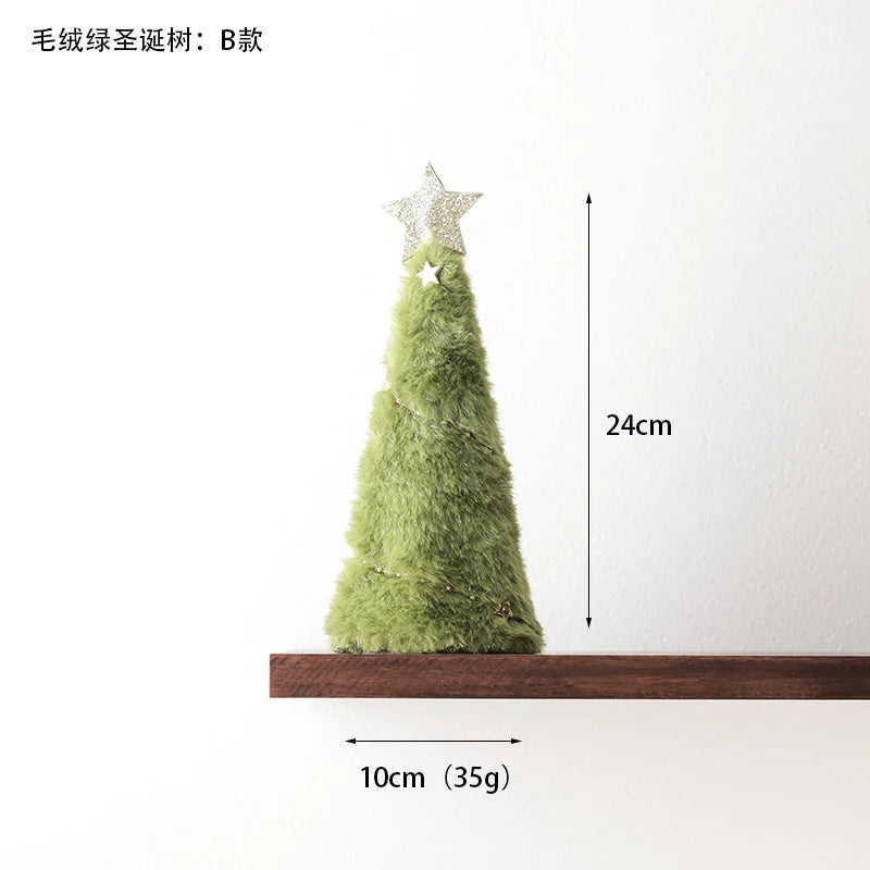 Ornements de Noël en forme de poupée de dessin animé, pendentifs de couronne verte de Noël, décorations de Noël 2026, Joyeux Noël, Feliz Navidad, Bonne Année