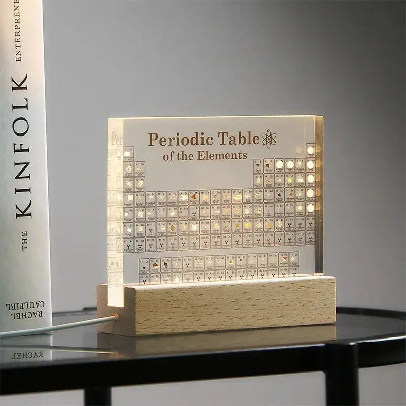 Éléments acryliques Table périodique Mendeleev coffre-fort Table périodique Figurine affichage Science ornement chambre décoration accessoires de bureau Ma boutique