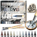 Marqueurs acryliques pour peau, 12 à 48 couleurs, marqueurs de peinture acrylique, séchage rapide, couleurs durables et vibrantes pour créer des œuvres d'art, fournitures artistiques, cadeaux pour étudiants, cadeaux po Ma boutique