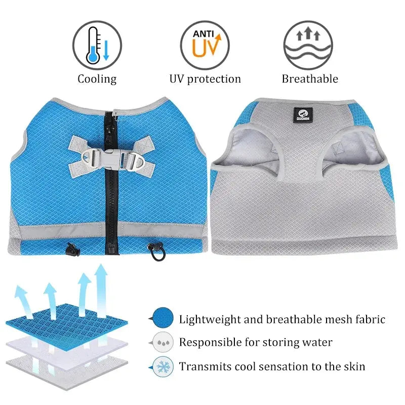 GlaDog de Refroidissement SFP pour Petit et Moyen Chien, Veste Cool pour Animaux de Compagnie, étiez ération Rapide, Coulée Réglable, Glace d'Été Ma boutique