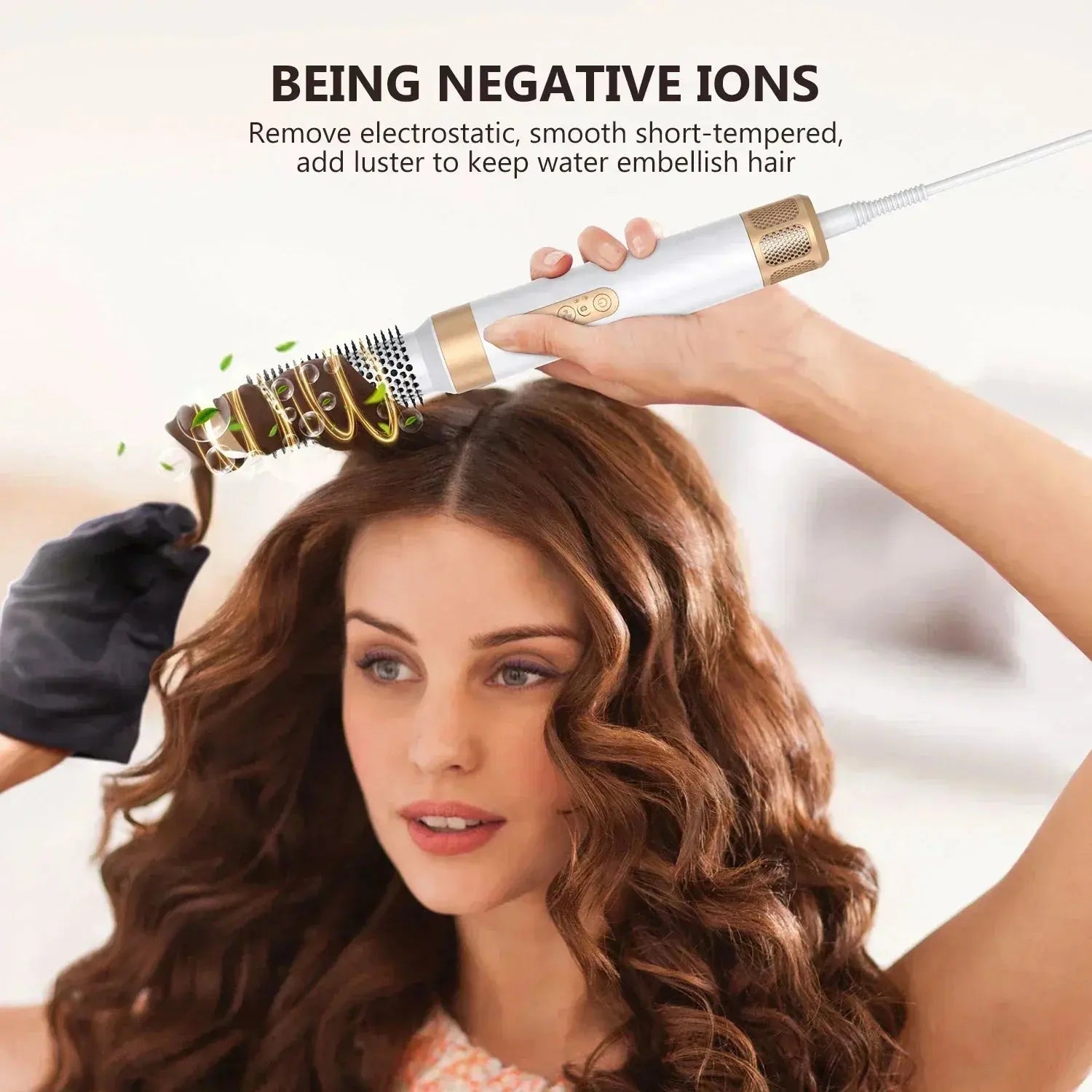 Sèche-cheveux 7 en 1, brosse sans balais, haute vitesse, avec diffuseur, sèche-cheveux ionique, peigne de coiffure à Air chaud, bigoudi automatique Ma boutique