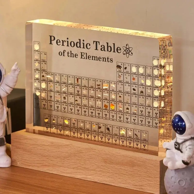 Éléments acryliques Table périodique Mendeleev coffre-fort Table périodique Figurine affichage Science ornement chambre décoration accessoires de bureau Ma boutique