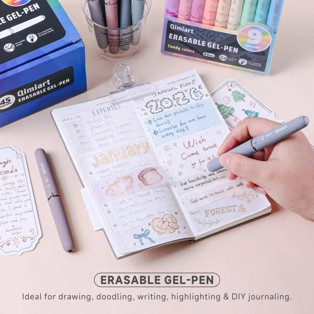 Stylos gel effaçables LANGUO, pointe fine rétractable, fournitures scolaires, couleurs vibrantes, design coquille d'œuf, encre effaçable Ma boutique