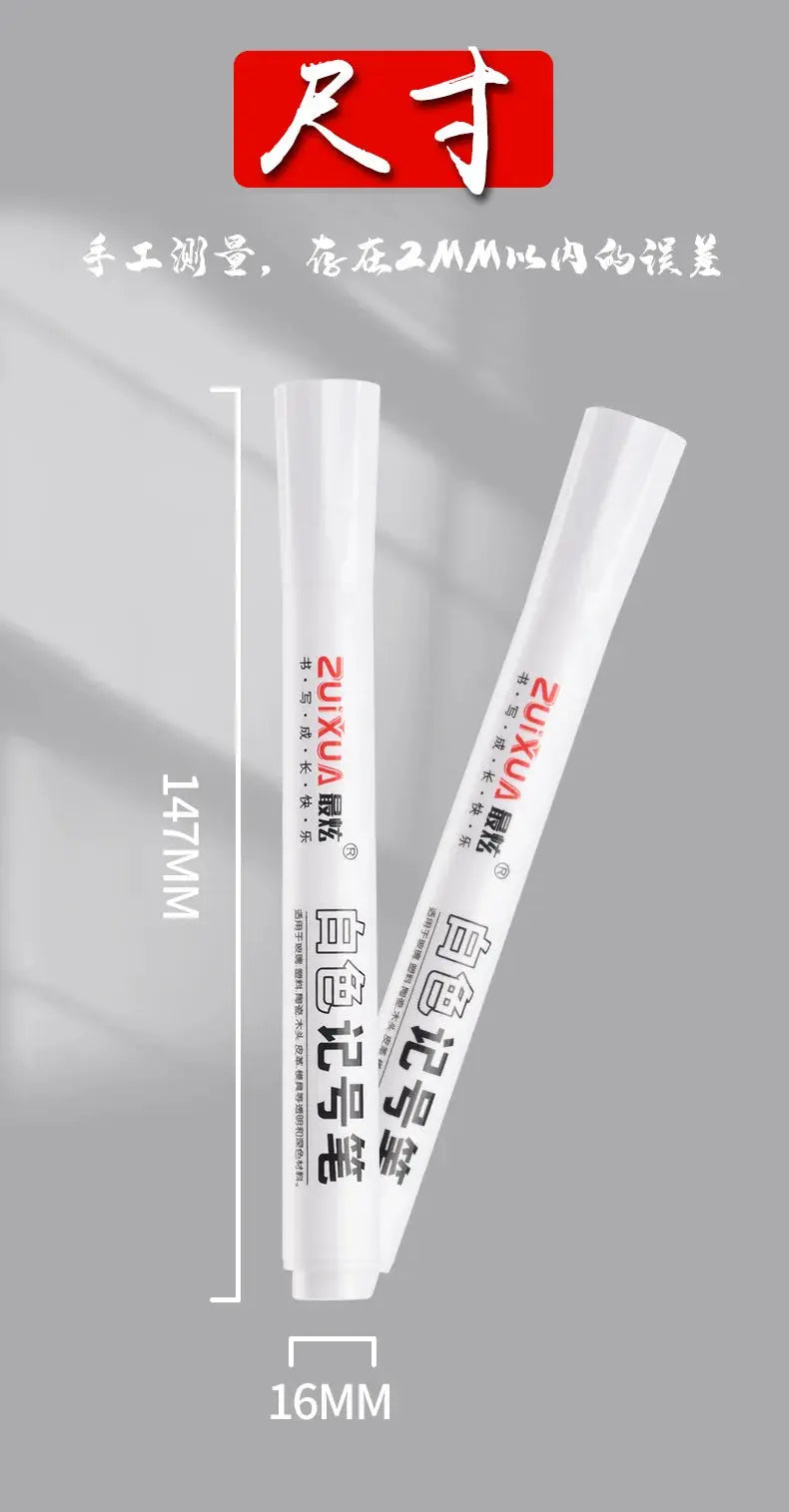 Stylos marqueurs blancs 2.0mm, 1/3/5 pièces, stylo Gel blanc imperméable à l'eau, marqueurs de croquis pour Graffiti, papeterie, fournitures scolaires Ma boutique