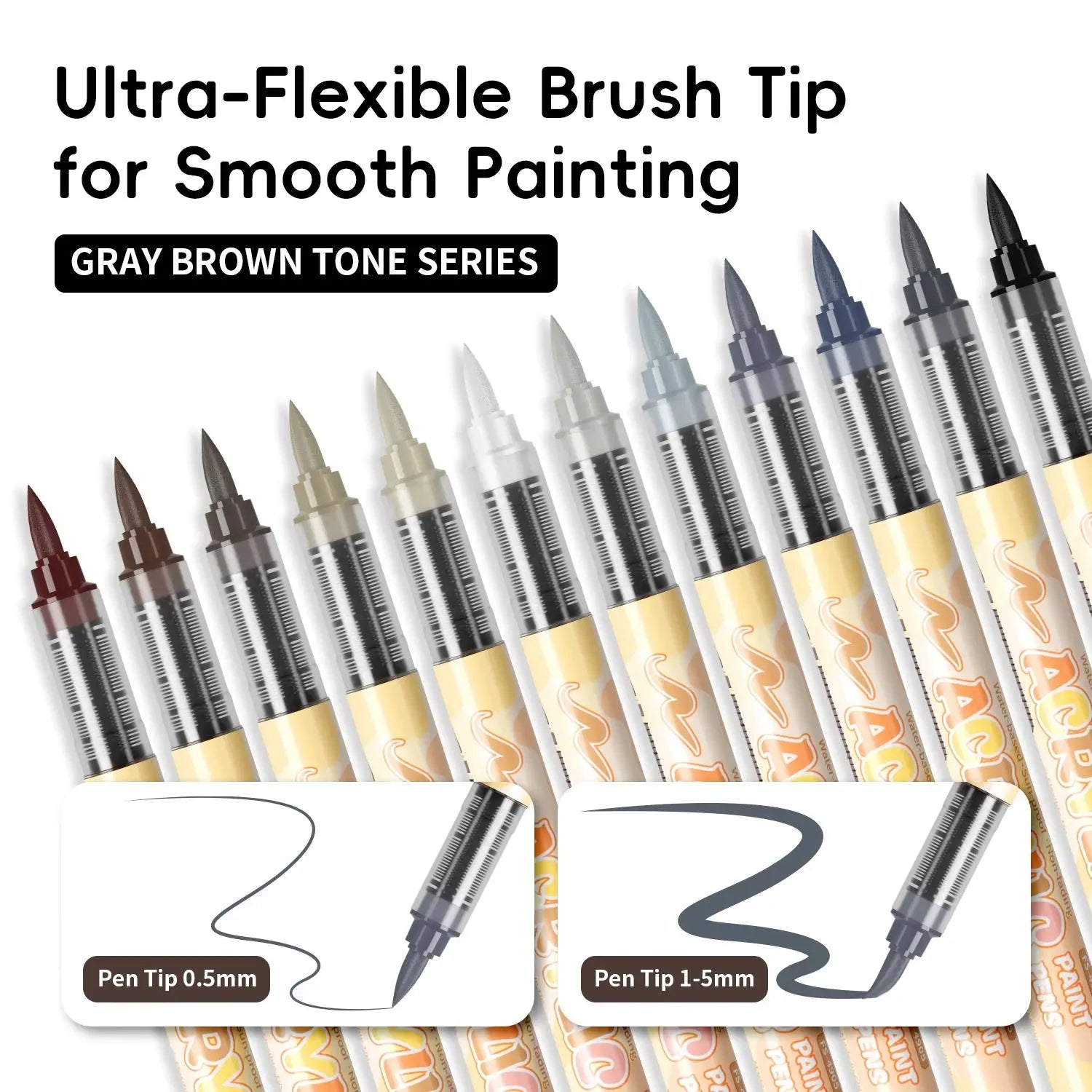 Marqueurs acryliques pour peau, 12 à 48 couleurs, marqueurs de peinture acrylique, séchage rapide, couleurs durables et vibrantes pour créer des œuvres d'art, fournitures artistiques, cadeaux pour étudiants, cadeaux po Ma boutique