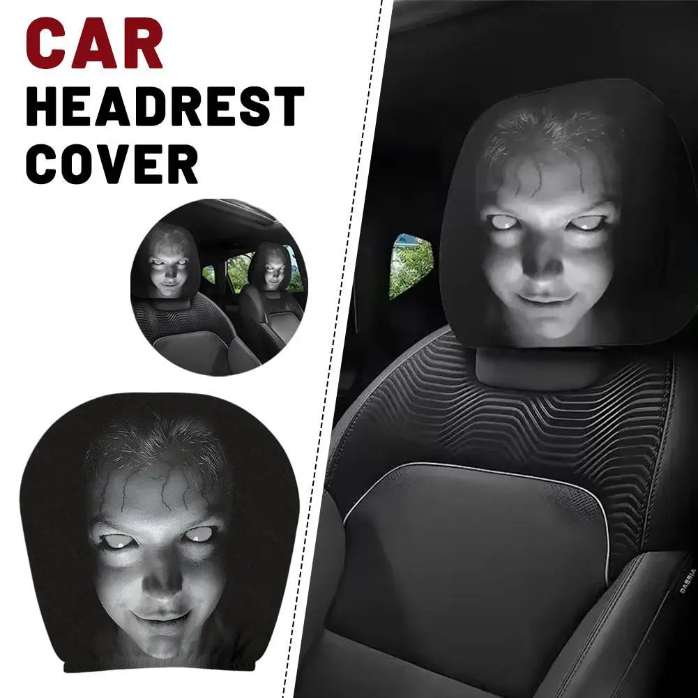Housses universelles pour appui-tête de voiture, ajustement élastique, thème d'horreur, Design de crâne, drôle, ludique, toutes les Occasions, protecteurs de siège, accessoires de voiture
