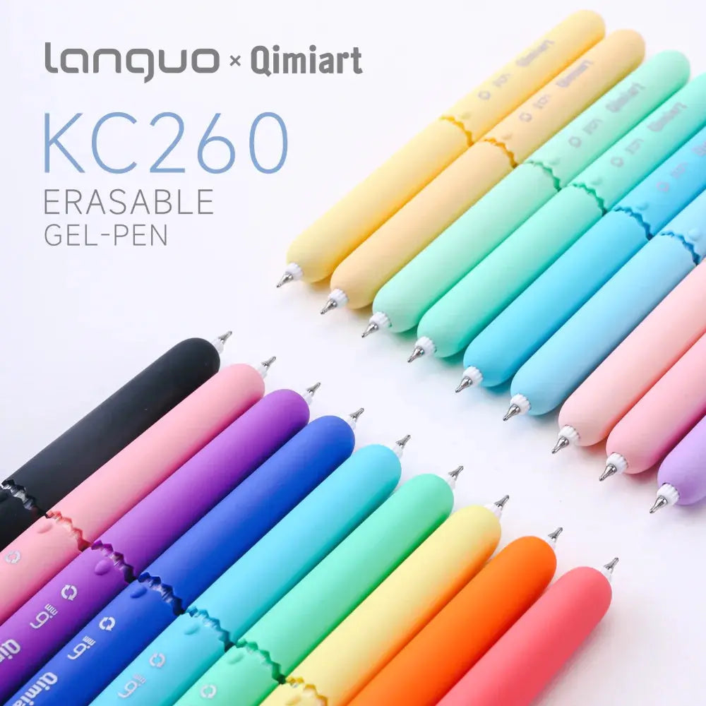 Stylos gel effaçables LANGUO, pointe fine rétractable, fournitures scolaires, couleurs vibrantes, design coquille d'œuf, encre effaçable Ma boutique
